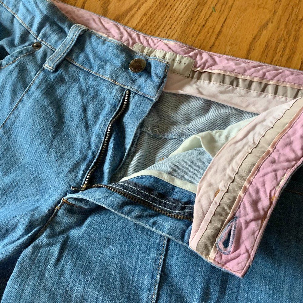 "Stella McCartney" wide leg, bell. bottom jeans, 30. Like New! - Picture 8 of 11